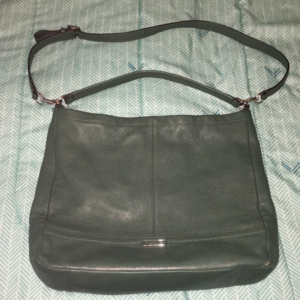 Green Leather Coach Bucket Bag!